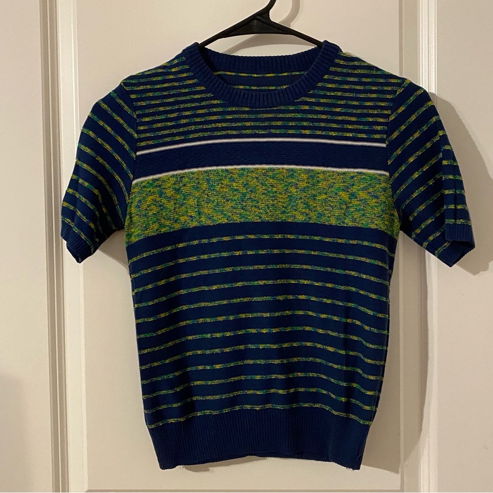 Striped Blue and Green Tee